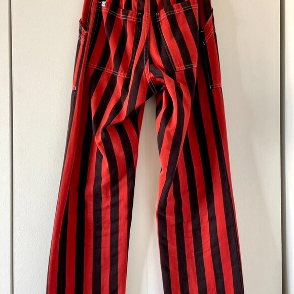 Big Bud Press - Red & Black Striped Work Pants - XS - Picture 4 of 5